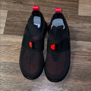 Champion Kids Black and Red Sneakers